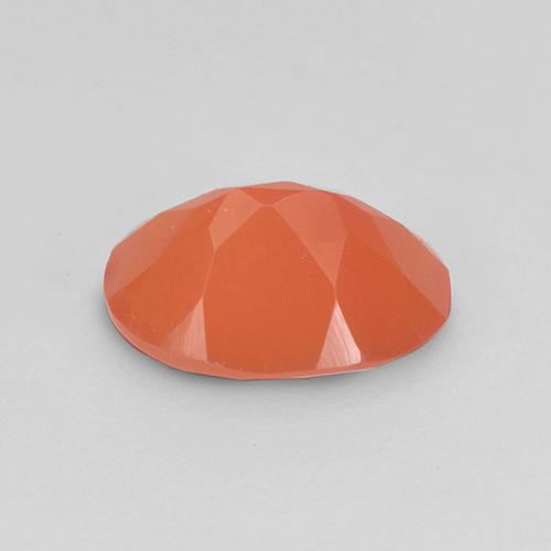 Corniola naturale arancione da 0,70 ct, taglio ovale, traslucido