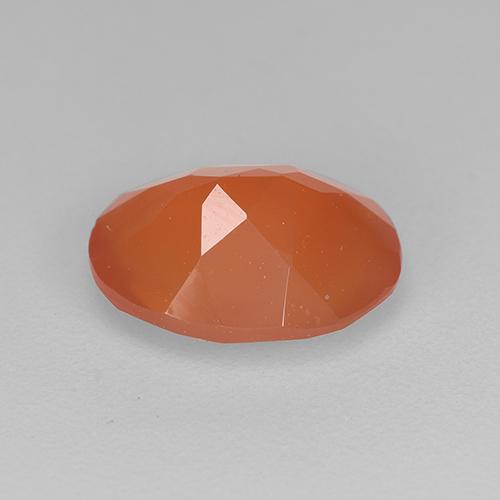 Corniola naturale arancione da 1,51 ct, taglio ovale, traslucido