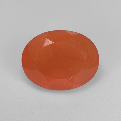 Corniola Arancio Medio naturale da 1.69 ct, Taglio ovale, Traslucido