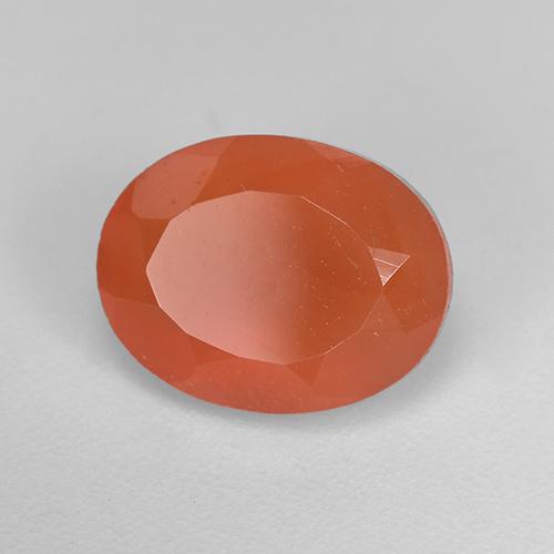 Corniola Arancio Medio naturale da 1.69 ct, Taglio ovale, Traslucido