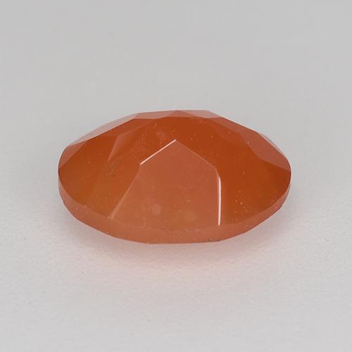 Corniola rosso medio naturale da 1,26 ct, taglio ovale, traslucido