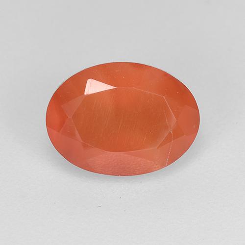 Corniola naturale arancione da 1,05 ct, taglio ovale, traslucido