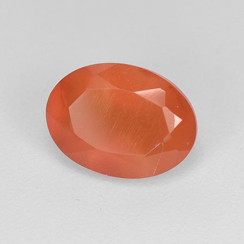 Corniola naturale arancione da 1,05 ct, taglio ovale, traslucido