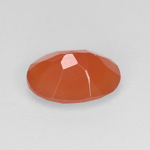 Corniola Arancio Intenso naturale da 0.90 ct, Taglio ovale, Traslucido