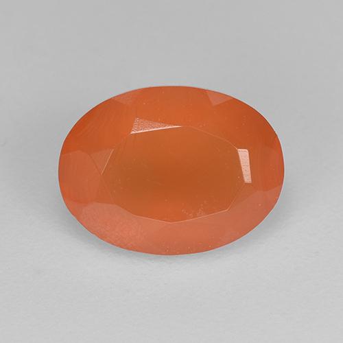 Corniola Arancione naturale da 1.14 ct, Taglio ovale, Traslucido