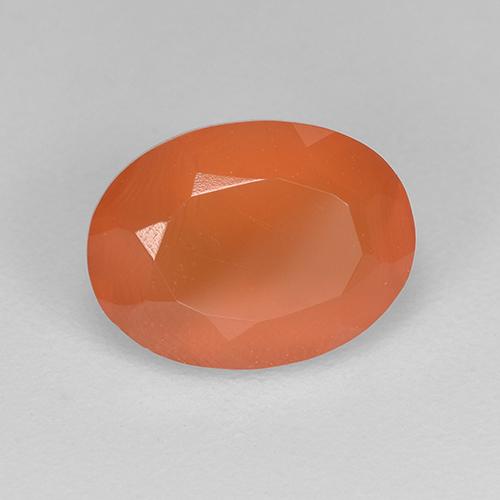 Corniola Arancione naturale da 1.14 ct, Taglio ovale, Traslucido