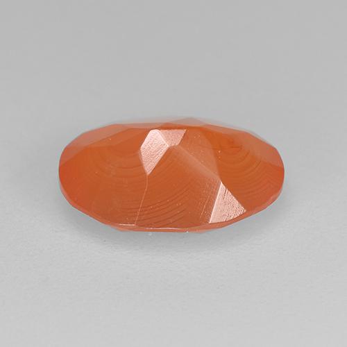 Corniola Arancione naturale da 1.14 ct, Taglio ovale, Traslucido