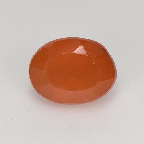 Corniola Arancio Intenso naturale da 1.07 ct, Ovale, Traslucido