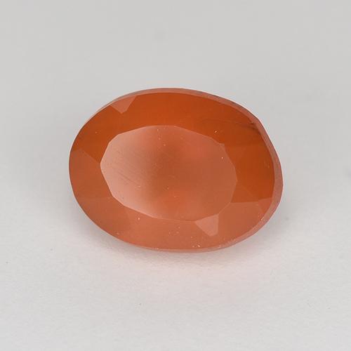 Corniola Arancio Intenso naturale da 1.07 ct, Ovale, Traslucido