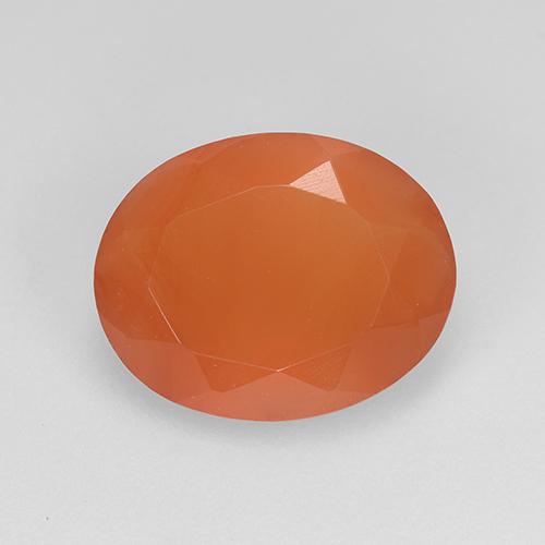 Corniola naturale arancione da 1,93 ct, taglio ovale, traslucido