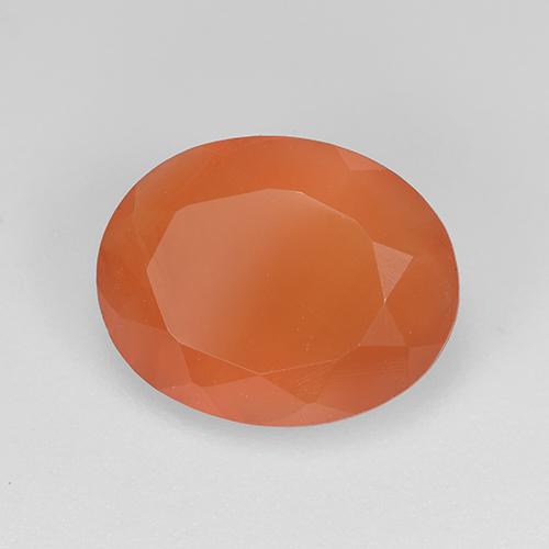 Corniola naturale arancione da 1,93 ct, taglio ovale, traslucido