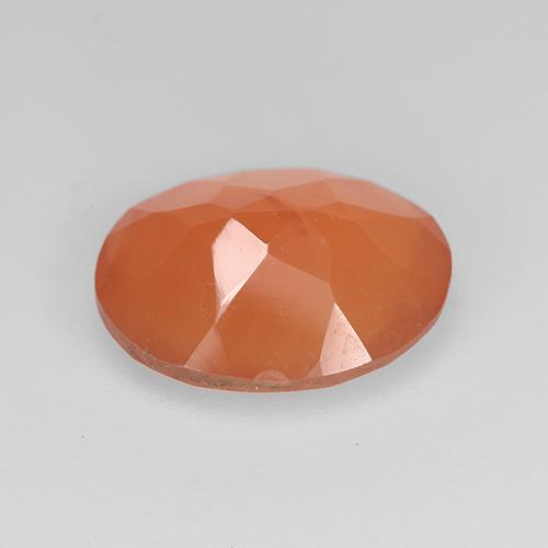 Corniola naturale arancione da 1,93 ct, taglio ovale, traslucido