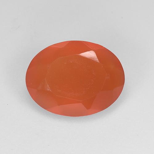 Corniola Arancio Medio naturale da 1.30 ct, Taglio ovale, Traslucido
