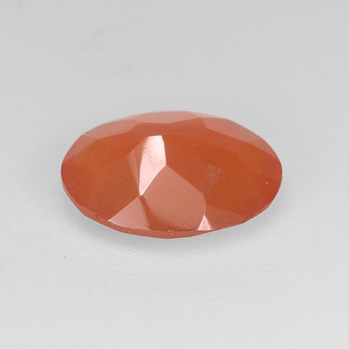 Corniola Arancio Medio naturale da 1.30 ct, Taglio ovale, Traslucido