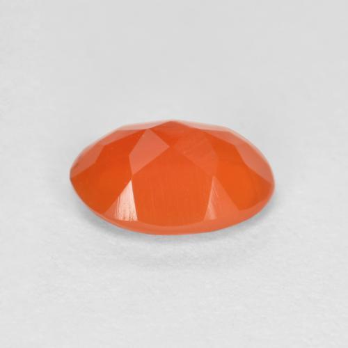 Corniola naturale arancione da 0,62 ct, taglio ovale, traslucido