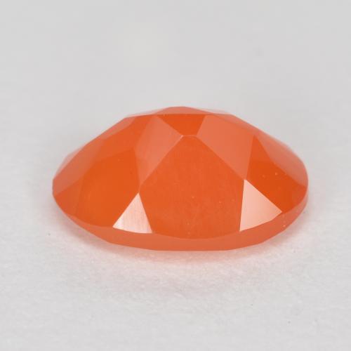Corniola arancione brillante naturale da 0,72 ct, taglio ovale, traslucido