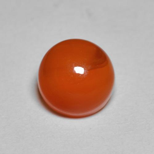 Corniola naturale arancione da 2,38 ct, taglio rotondo, traslucido