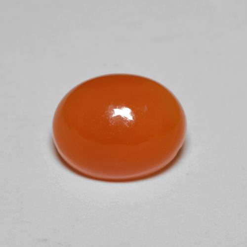 Corniola naturale arancione da 2,14 ct, taglio ovale, traslucido