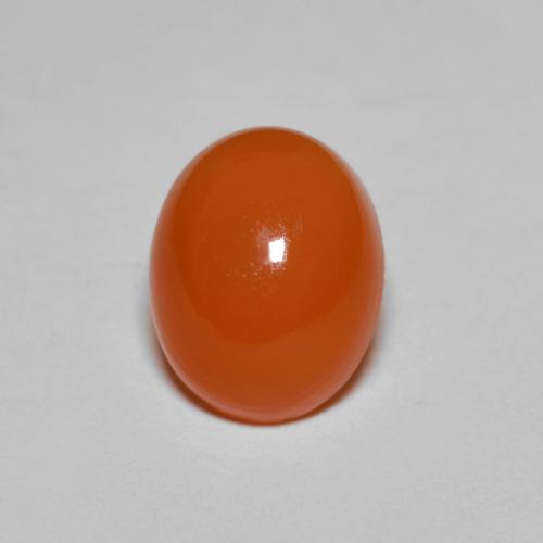 Corniola naturale arancione da 2,14 ct, taglio ovale, traslucido