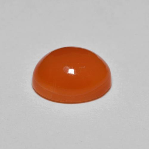 Corniola naturale arancione da 2,14 ct, taglio ovale, traslucido