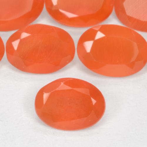 Corniola Arancio Medio naturale da 0.67 ct, Taglio ovale, Traslucido