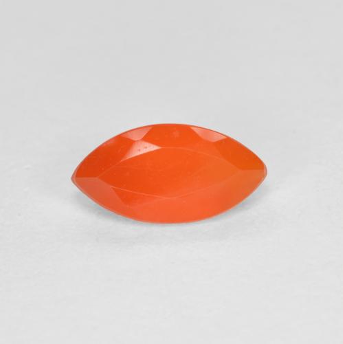 Corniola naturale arancione da 0,57 ct, marchesa, trasparente