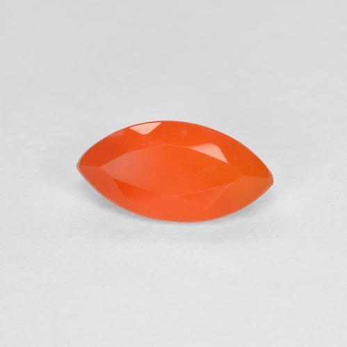 Corniola naturale arancione da 0,57 ct, marchesa, trasparente