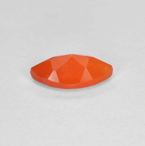 Corniola naturale arancione da 0,57 ct, marchesa, trasparente