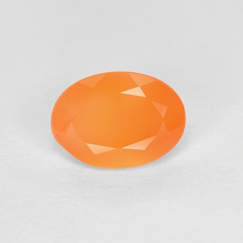 Corniola naturale arancione da 0,74 ct, taglio ovale, trasparente