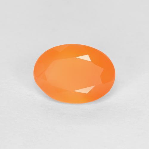 Corniola naturale arancione da 0,74 ct, taglio ovale, trasparente
