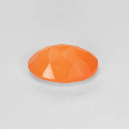 Corniola naturale arancione da 0,74 ct, taglio ovale, trasparente