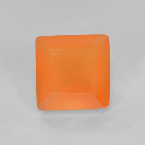Corniola Arancio Medio naturale da 0.67 ct, Quadrato, Trasparente