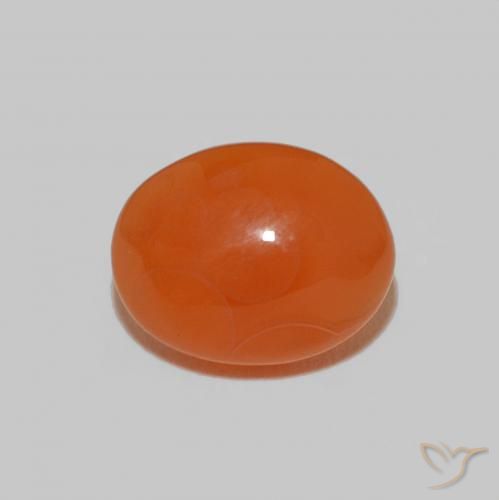 2.18ct Naturale Arancio scuro rossastro Corniola, Ovale, Opaco
