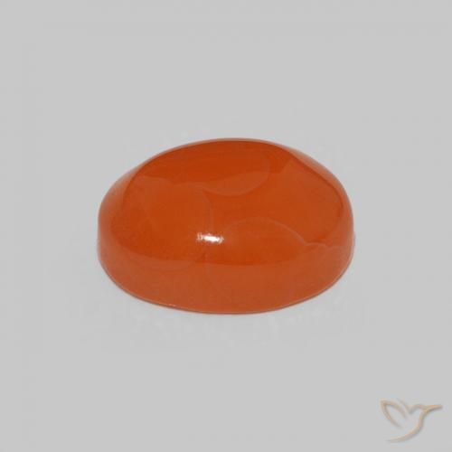Corniola Arancio scuro rossastro naturale da 2.18 ct, Ovale, Opaco