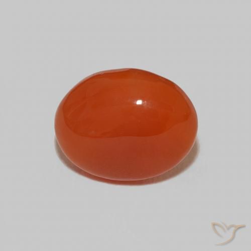 2.28ct Naturale Arancio caldo Corniola, Ovale, Opaco