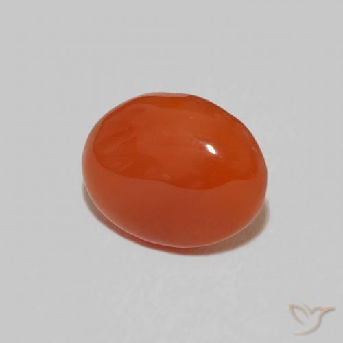 Corniola Arancio caldo naturale da 2.28 ct, Ovale, Opaco