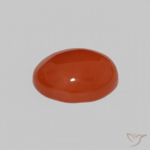 Corniola Arancio caldo naturale da 2.28 ct, Ovale, Opaco