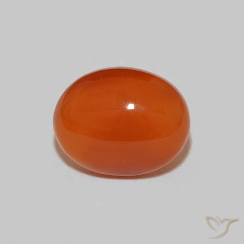2.63ct Naturale Arancione Ambra Corniola, Ovale, Opaco