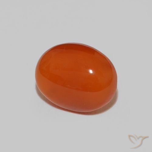 Corniola Arancione Ambra naturale da 2.63 ct, Ovale, Opaco
