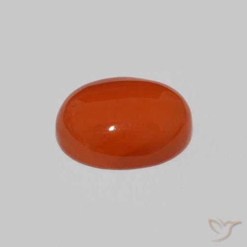 Corniola Arancione Ambra naturale da 2.63 ct, Ovale, Opaco