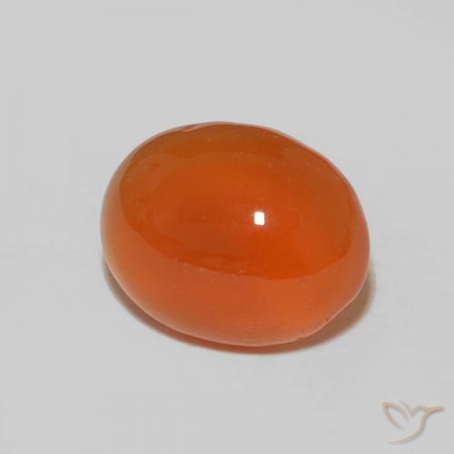 Corniola Arancio Intenso naturale da 2.48 ct, Ovale, Opaco
