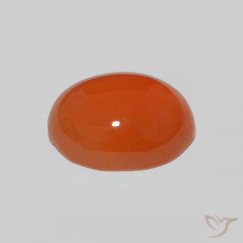 Corniola Arancio Intenso naturale da 2.48 ct, Ovale, Opaco