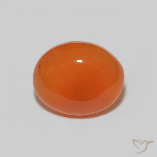 2.74ct Naturale Arancio Intenso Corniola, Ovale, Opaco