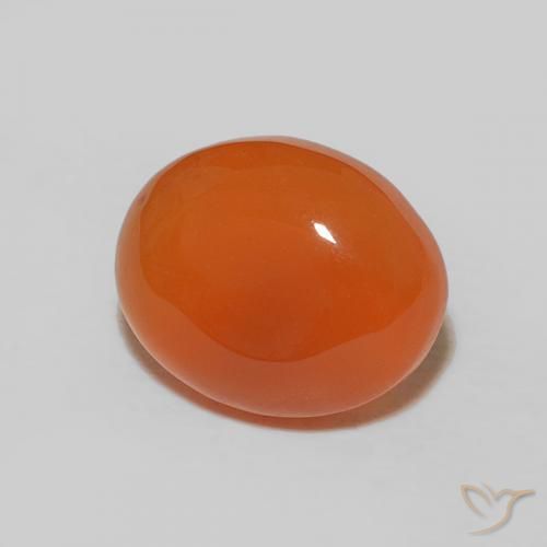 Corniola Arancio Intenso naturale da 2.74 ct, Ovale, Opaco