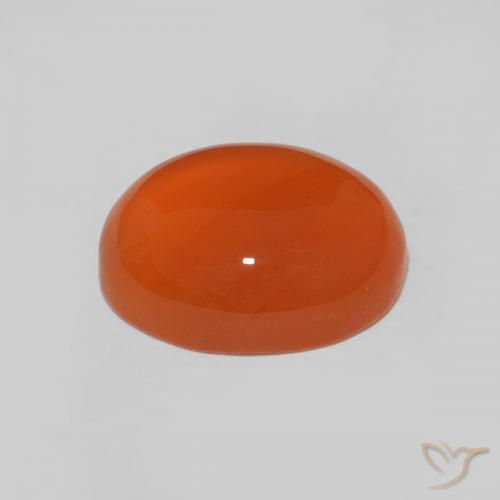 Corniola Arancio Intenso naturale da 2.74 ct, Ovale, Opaco