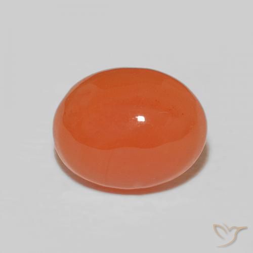 2.58ct Naturale Arancione rossastra Corniola, Ovale, Opaco