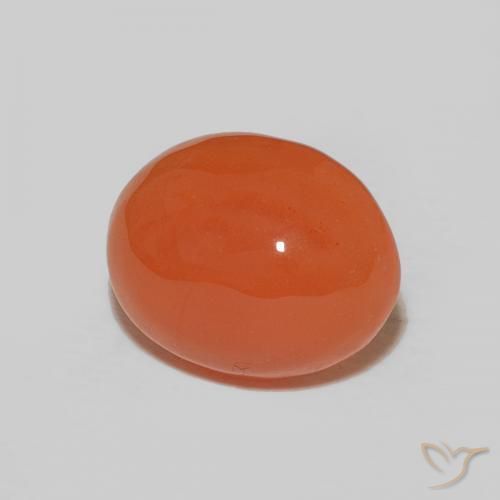 Corniola Arancione rossastra naturale da 2.58 ct, Ovale, Opaco