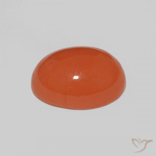 Corniola Arancione rossastra naturale da 2.58 ct, Ovale, Opaco