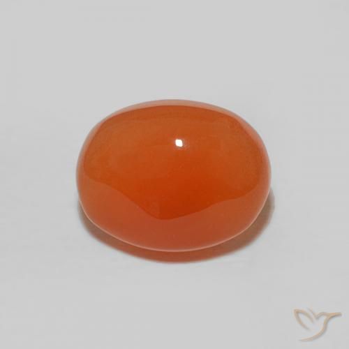 2.22ct Naturale Arancio scuro rossastro Corniola, Ovale, Opaco