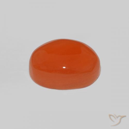 Corniola Arancio scuro rossastro naturale da 2.22 ct, Ovale, Opaco
